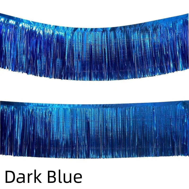 Cortina Laser 1/2 pacotes de franja de folha metálica, boias de desfile para pendurar parede