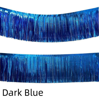 Cortina Laser 1/2 pacotes de franja de folha metálica, boias de desfile para pendurar parede