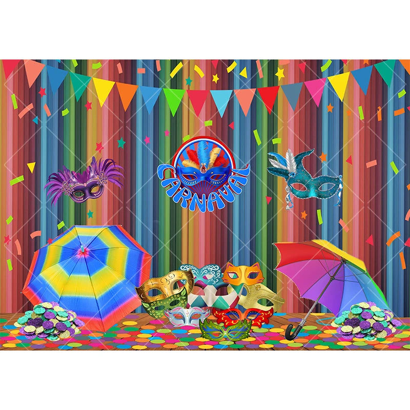 Carnaval, cenário fotográfico, roxo, verde, dourado, máscara, baile, dança, fundo máscaras