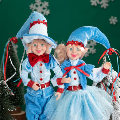 Elfo Decorativo para Shopping, Elfo Estatueta Pelúcia Artesanal Natal Vermelho, Verde, Rosa e Vinho