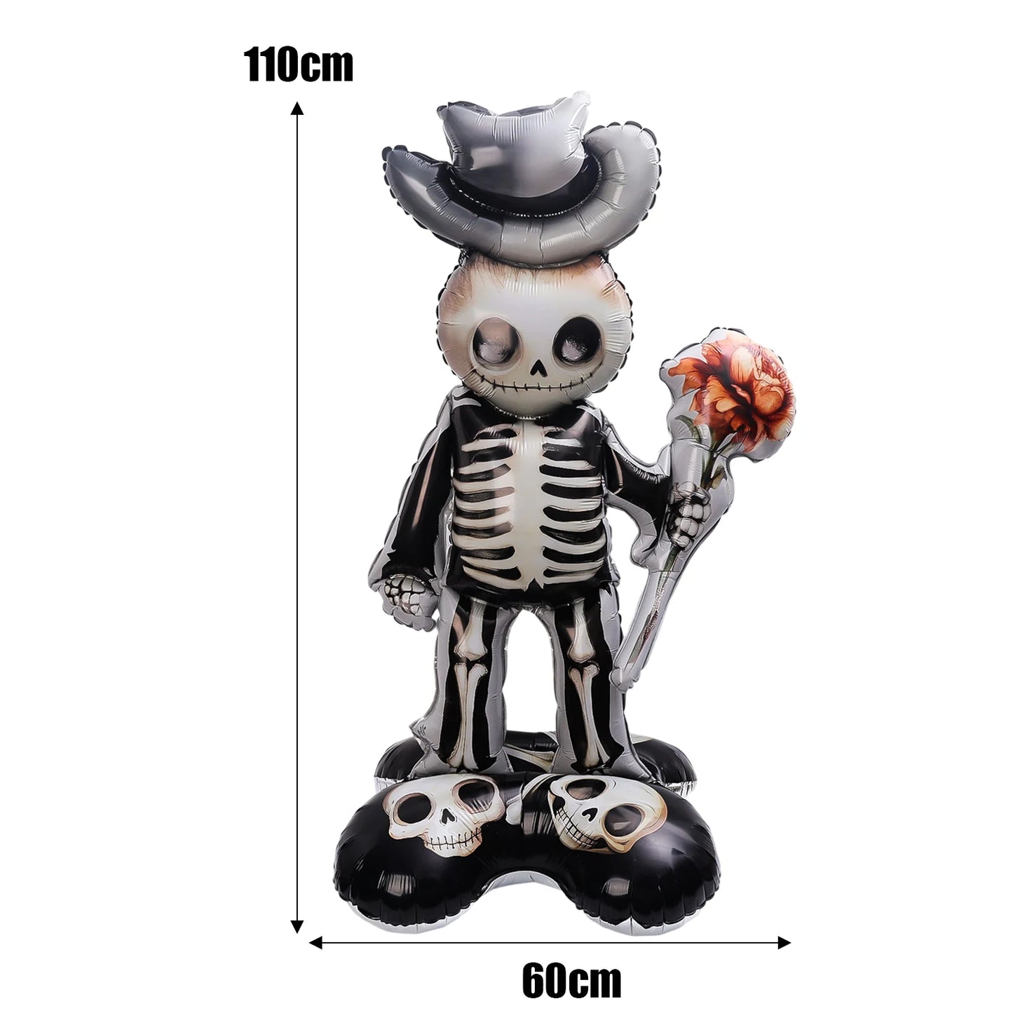 6 Pés Halloween inflável corpo caveira decoração ao ar livre inflável quintal corpo caveira