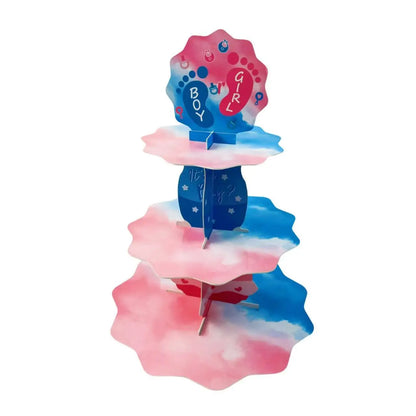 Suporte floral Dia das Mães Suporte floral de 3 camadas para cupcake para festa de chá