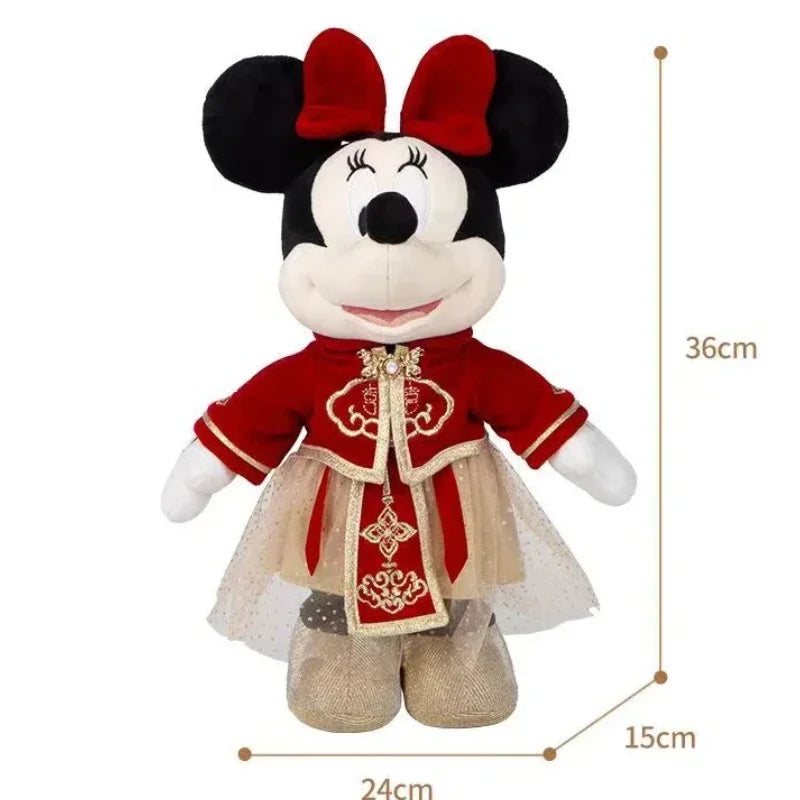 Boneco Mickey e Minnie Pelúcia Macio Disney - Pelúcia Mickey Disneylândia 36cm/24cm