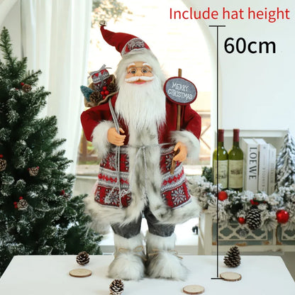 Papai Noel Papai Noel grande de 60cm, decoração de Feliz Natal para Lar, Feliz Ano Novo