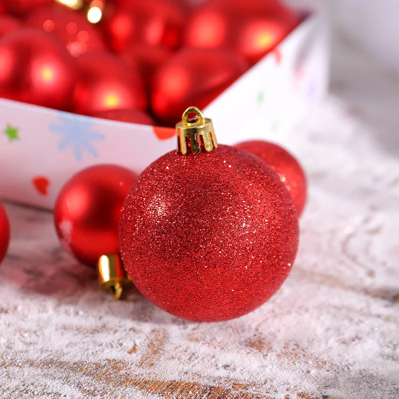 Bola de Natal Verde conjunto de 26 bolas de plástico para árvore de Natal