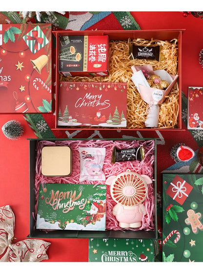 Caixa de Presente Ornamental Conjunto de 2 Caixas Grandes Natal com Tampa Presentes