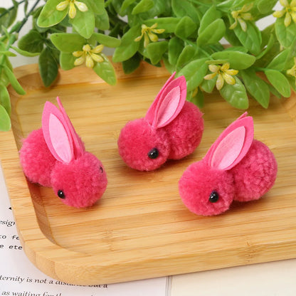 Grampos de cabelo de coelhinho de pelúcia, 10 peças, mini grampos de cabelo coelho