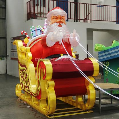 Papai Noel Treno com/ Saco de Presente 2 Renas shopping ao ar livre flash cervos ideias