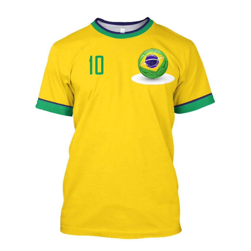 Camisa seleção brasileira Copa do Mundo Branco camiseta Brasil Adulto Masculina Feminina