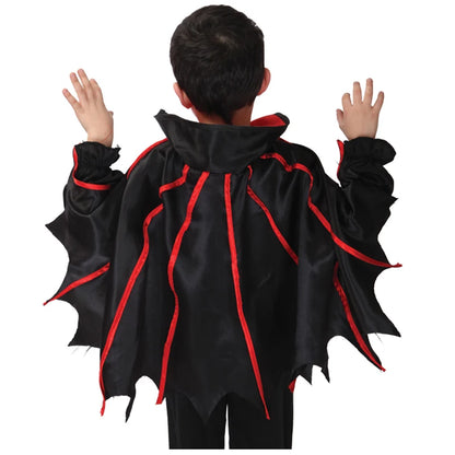 Fantasia Infantil Drácula Vampiro Halloween Cosplay + Capa