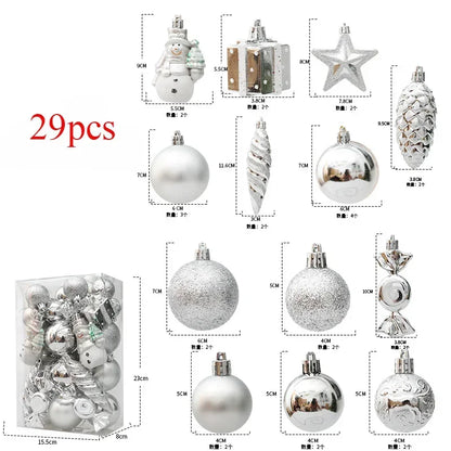 Bolas de natal Enfeites de Natal colorido inquebráveis, 50 peças, plástico, pendurar, Natal