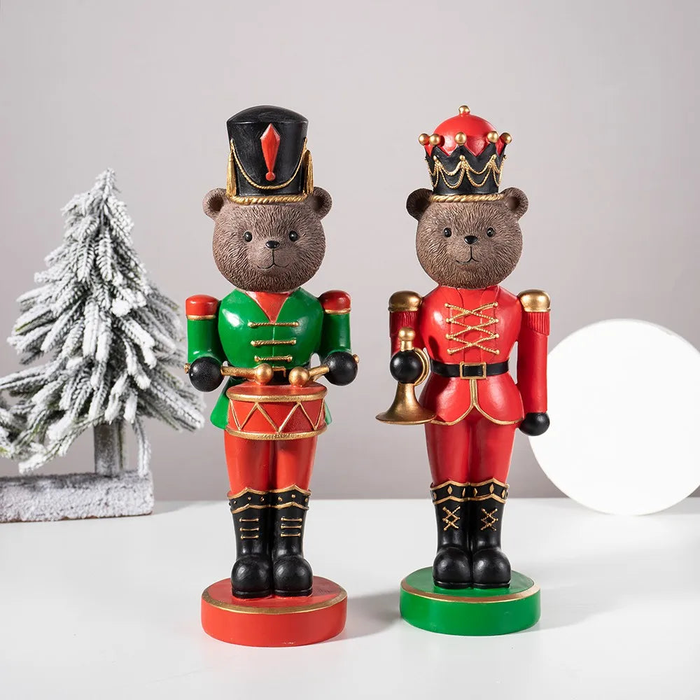 Urso quebra-nozes soldado de Natal Soldado Quebra-Nozes Estilo Urso de Madeira de Natal