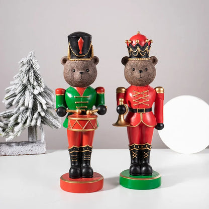 Urso quebra-nozes soldado de Natal Soldado Quebra-Nozes Estilo Urso de Madeira de Natal