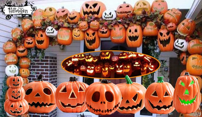 Luzes de abóbora, lanterna de abóbora, abóbora de Halloween, luz noturna LED e abóbora