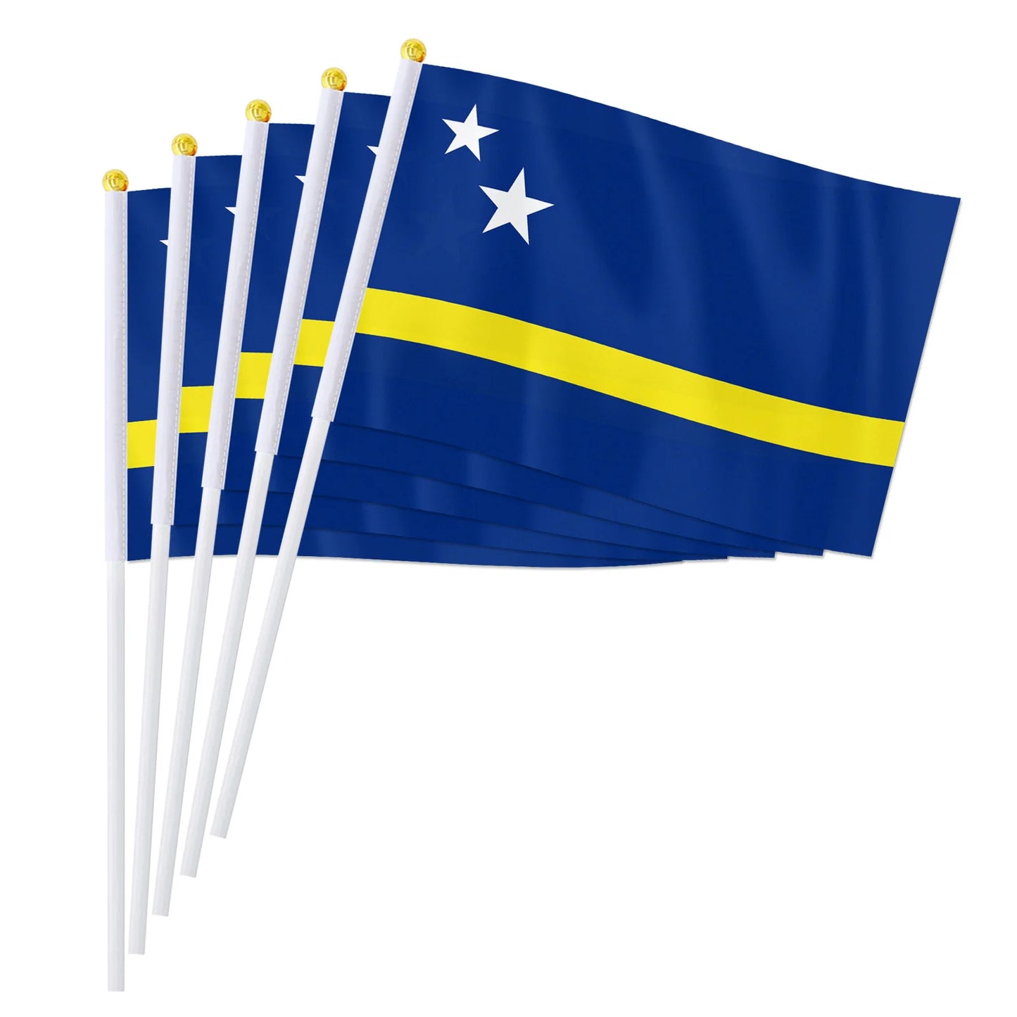 Cordas de bandeira de Curaçao 14x21cm'' - Bandeiras Curaçao PEQUENAS 30 x 45 cm