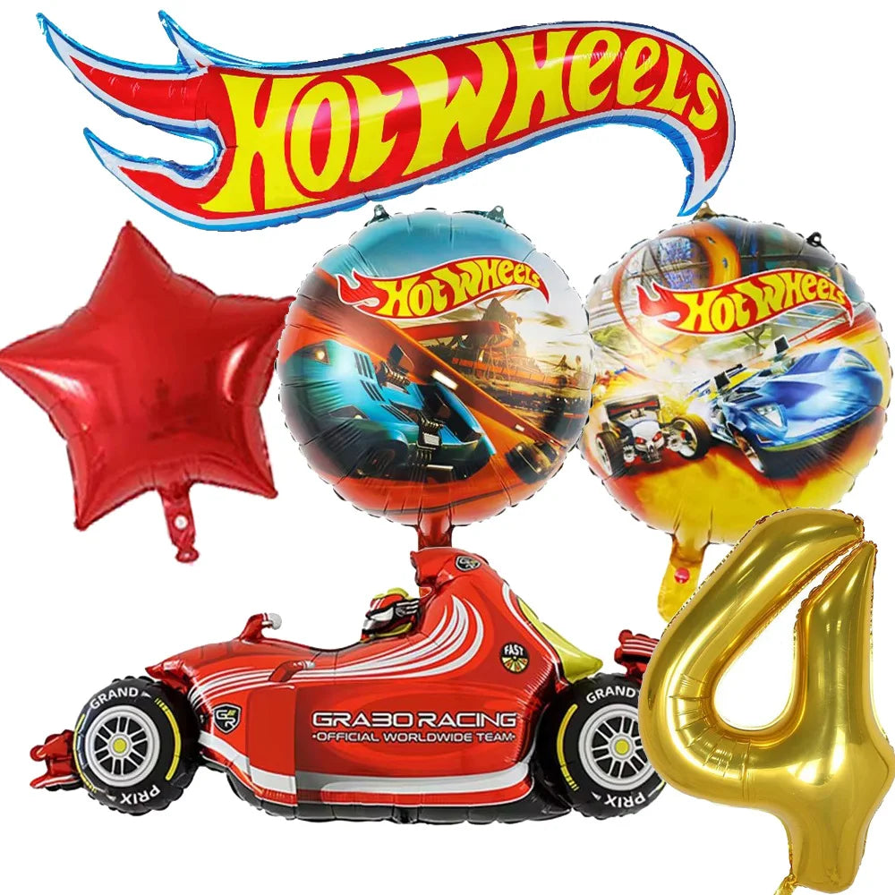 Kit Festa Hot Wheels Conjunto de decoração para festa de aniversário com toalha de mesa