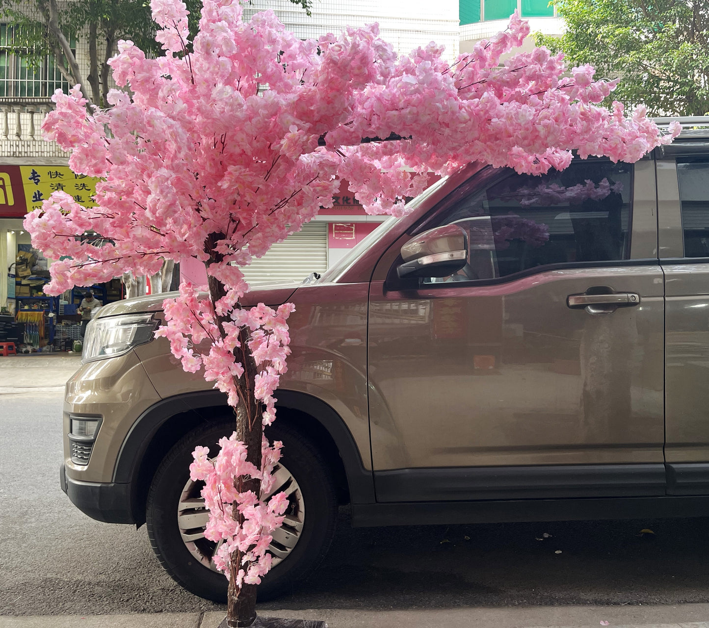 Plantas de simulação artificial árvore decoração árvore falsa hotel shopping center