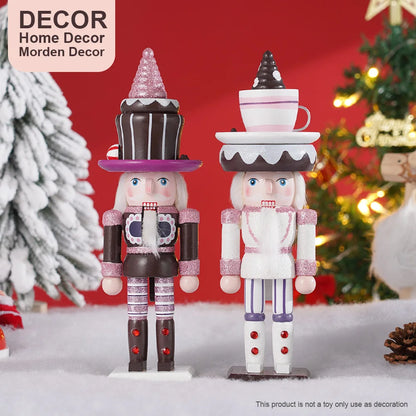 Soldado quebra-nozes de madeira natal quebra-nozes ornamento fantoche artesanato