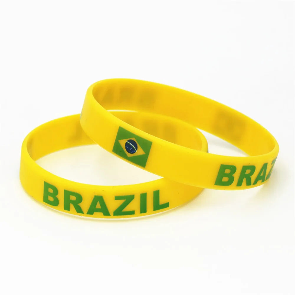 Pulseira de silicone com a do Brasil, 1 peças, nacional do Brasil, para a copa europeia