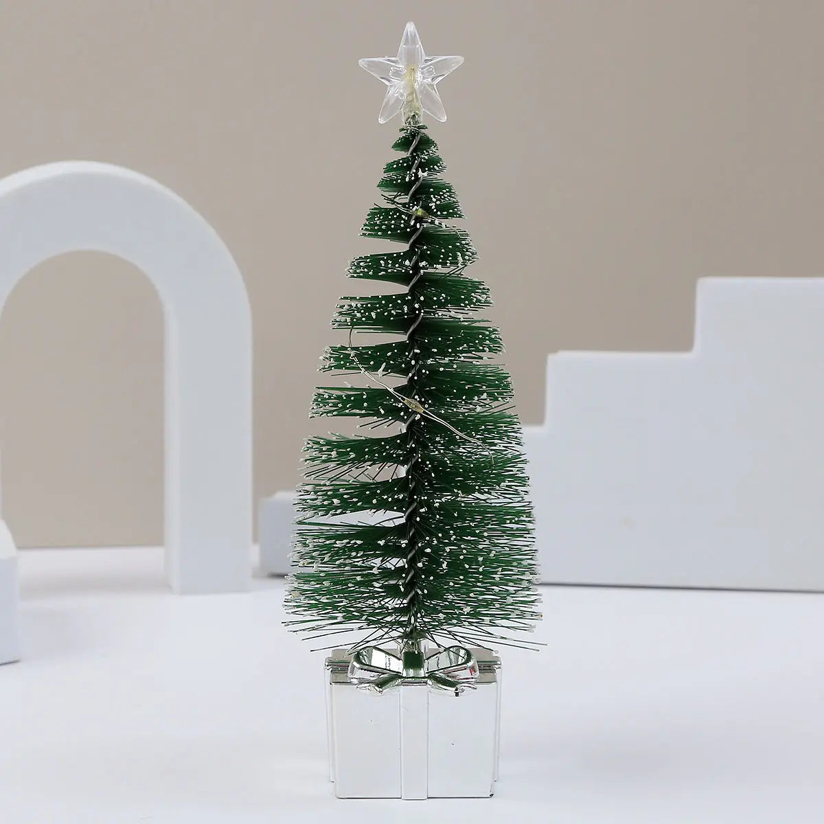 Árvore de Natal Pequena com Luz Multicolorida Conjunto de 3 Luzes LED Coloridas Natal