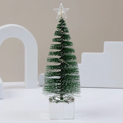 Árvore de Natal Pequena com Luz Multicolorida Conjunto de 3 Luzes LED Coloridas Natal