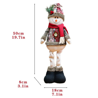 Boneco de Natal Kit Natal Trio Papai Noel Rena Decoração de Natal Boneco de Neve Chapéu