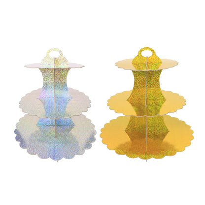 Suporte floral Dia das Mães Suporte floral de 3 camadas para cupcake para festa de chá