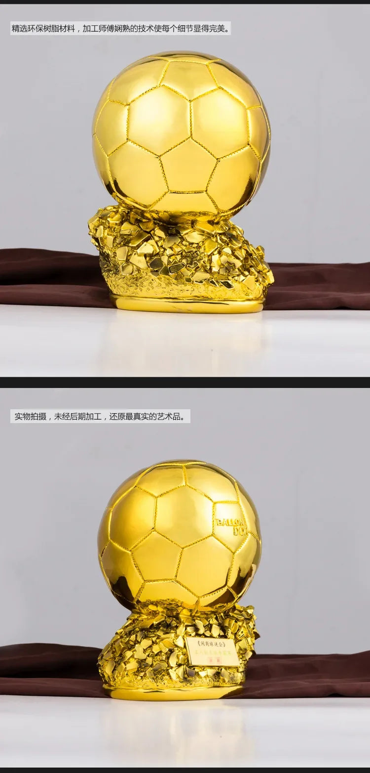 Bola de Copa do Mundo Futebol Dourado Personalizável Troféu Copa Mundo Troféu Futebol