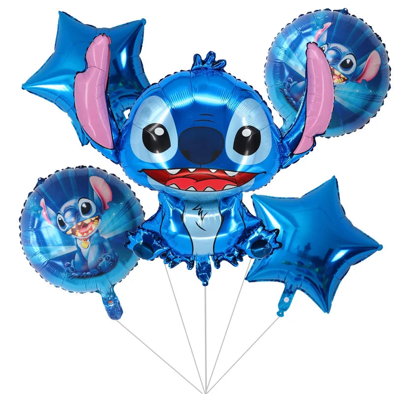 Balões de aniversário rosa e azul da Lilo e Stitch itens lilo & stitch personalizados
