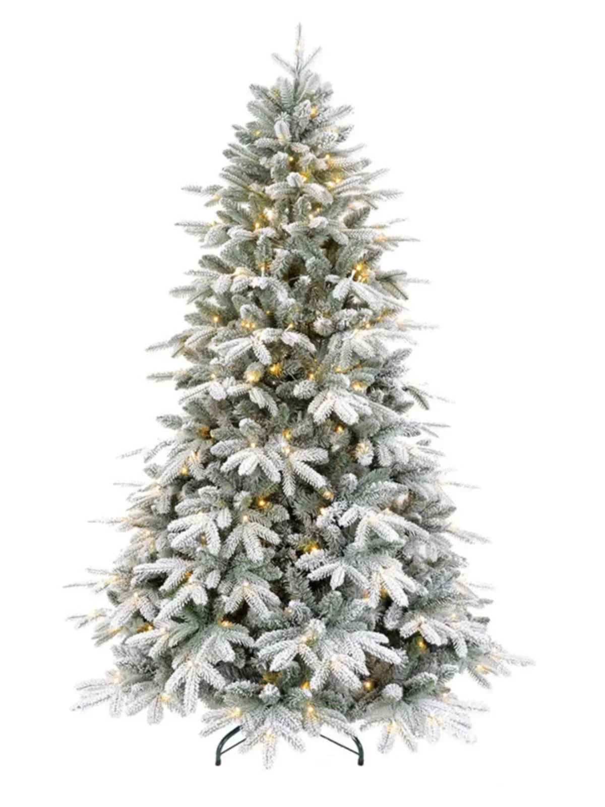 Árvore de Natal artificial PE e PVC, árvore de neve artificial com agulha intensiva suporte