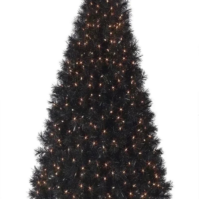 Árvore De Natal Preta 1,80m Preto Escuro 860 Galhos Luxo Cor Preto