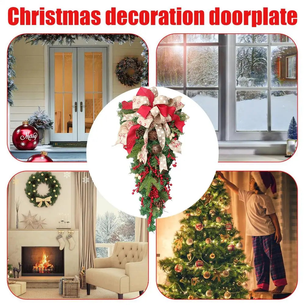 Guirlanda de videira artificial de Natal 60cm Enfeite natalino guirlanda rattan