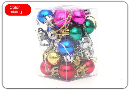 Mini Bola Decoração De Árvore De Natal 24 Peças De Pingente De Natal 2 Cm, Decoração
