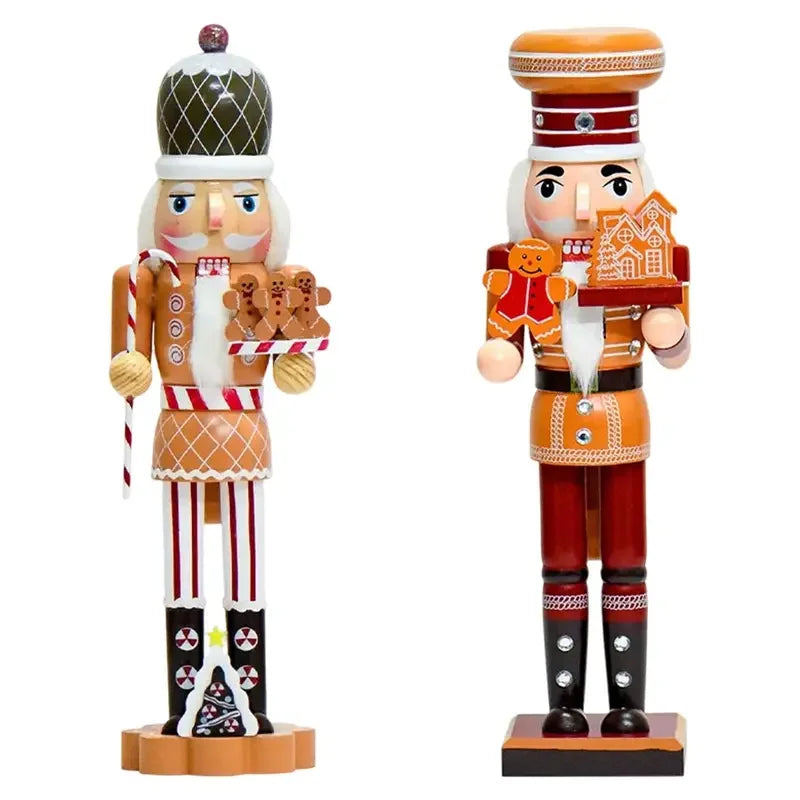 Boneco Quebra-Nozes do Chef de Gengibre - Tema de Pão de Gengibre Madeira Decoração