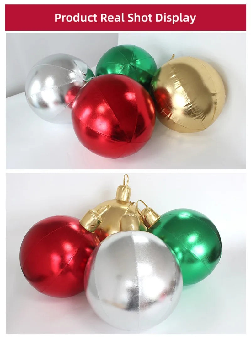 Bola de Natal Inflável Colorido Internos 40cm*Largura*54 cm*Peso: 191g Gigante 40cm PVC