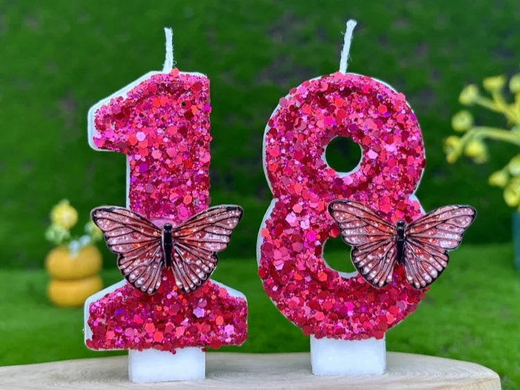 Velas com número de aniversário de 7 cm, velas de aniversário, design 3D, bolo aniversário