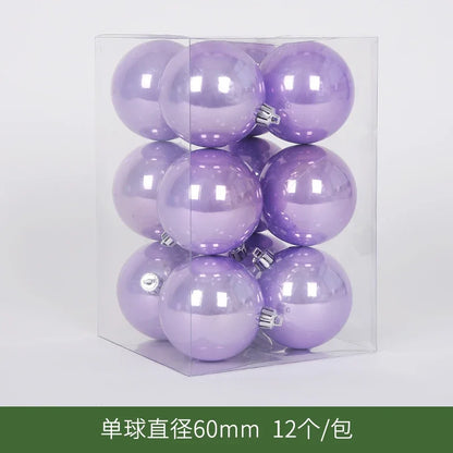 Bola de Natal Roxo 12 peças Bolas Violeta Lisa Natal Árvore Enfeite Árvore 250MM