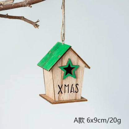 Cerca Decoração Natal Neve Pinho Decoração árvores Natal | Portão árvore natal madeira