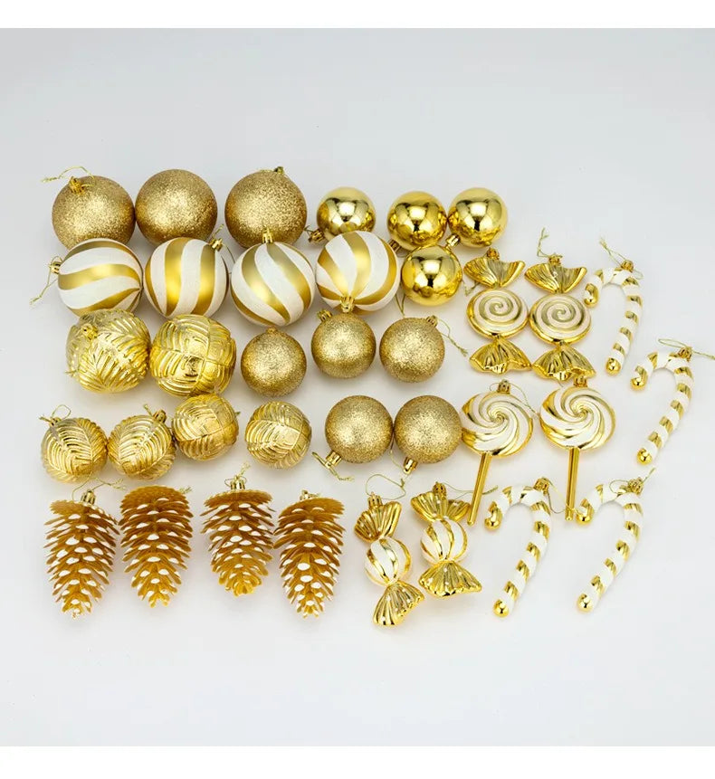 Bola de natal 36 peças enfeites de bola de Natal em formato especial, decoração de festa