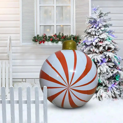 Bola inflável gigante de Natal - 60cm  decoração de casa jardim ao ar livre