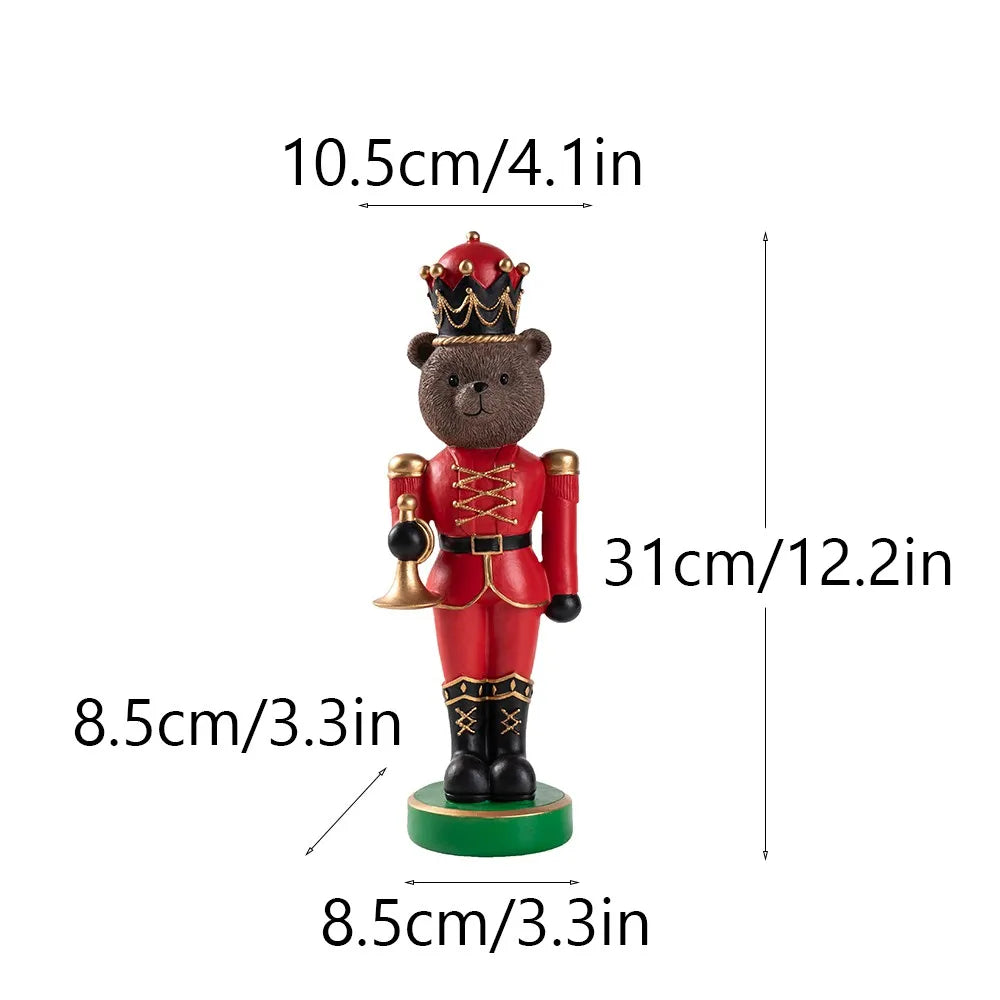Urso quebra-nozes soldado de Natal Soldado Quebra-Nozes Estilo Urso de Madeira de Natal