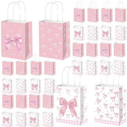 Sacolas Rosa Dia das Mães Pacote com 12 caixas de lembrancinhas de festa rosa, sacos