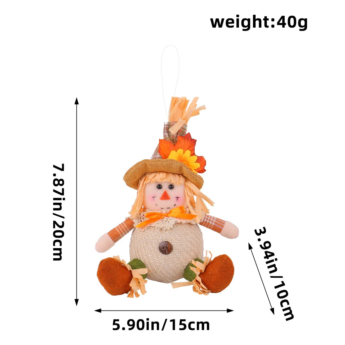 Bonecos Espantalho Gnomo Homem Pé Comprido Espantalho 50cm palha junino decorativo