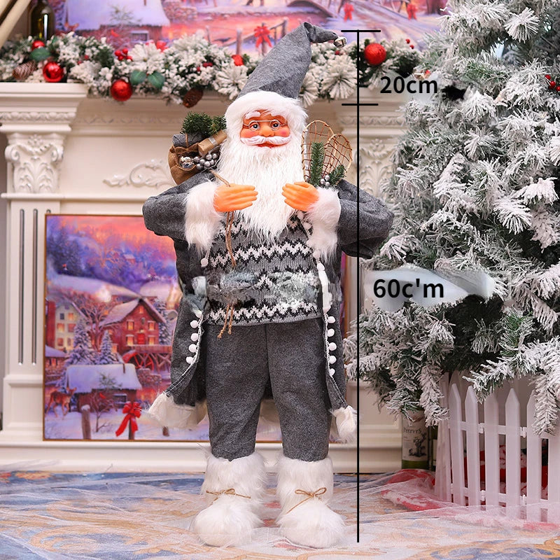 Papai Noel Grande Estatueta de Papai Noel Boneco de Papai Noel Estátua Ornamento Figura