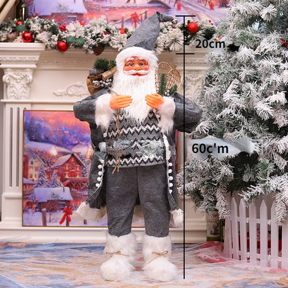 Papai Noel Grande Estatueta de Papai Noel Boneco de Papai Noel Estátua Ornamento Figura