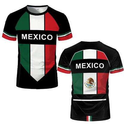Camiseta personalizada do México, camisetas personalizadas com a bandeira mexicana