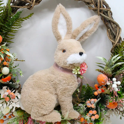 Guirlanda Enfeite Decoração Coelho Com Cestinha Páscoa 60cm