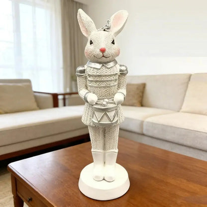 Coelho da Páscoa Quebra-Nozes Estatueta de Resina Coelhinho Escultura Quebra-Nozes