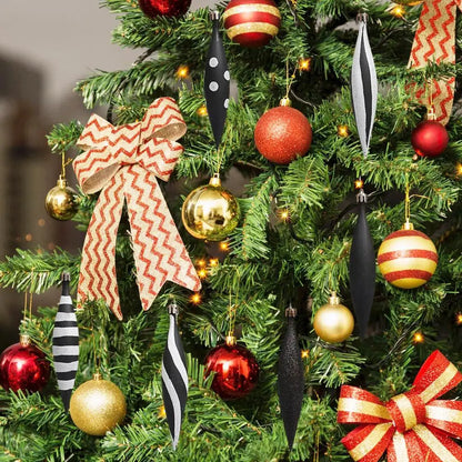 Bolas de Natal com Preto Conjunto de Enfeites Pendurados para Árvore de Natal