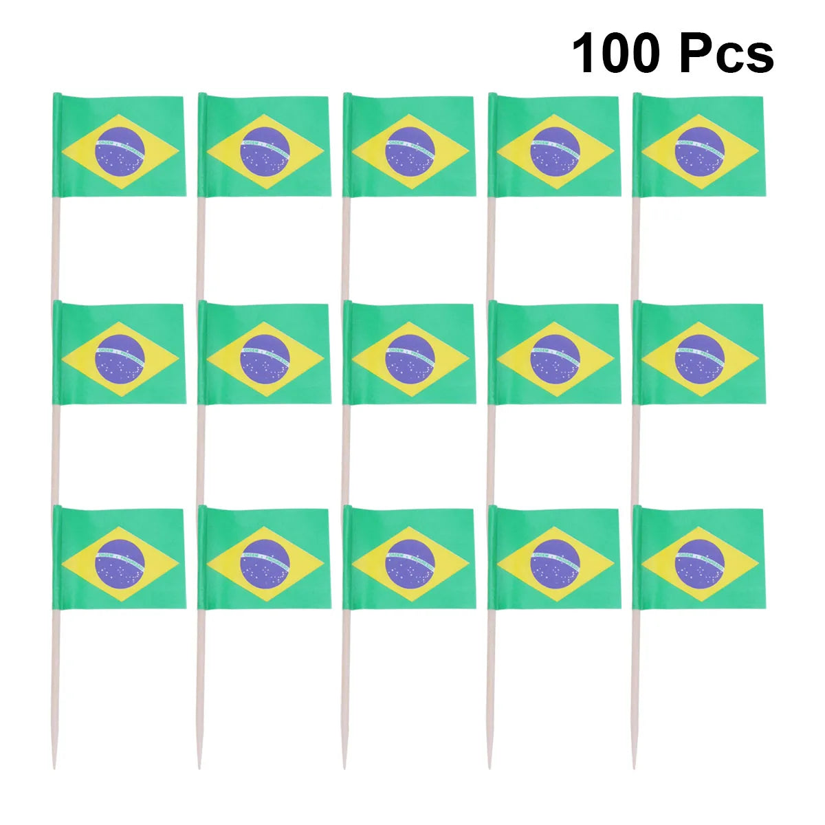 100 Pçs Bandeira Mexicana Enfeite De Bolo De Aniversário Decoração Em Miniatura